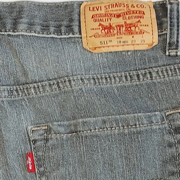 LEVI'S 511 Skinny Leg Low Rise Gray Denim Jeans W29 L29 - Picture 11 of 13